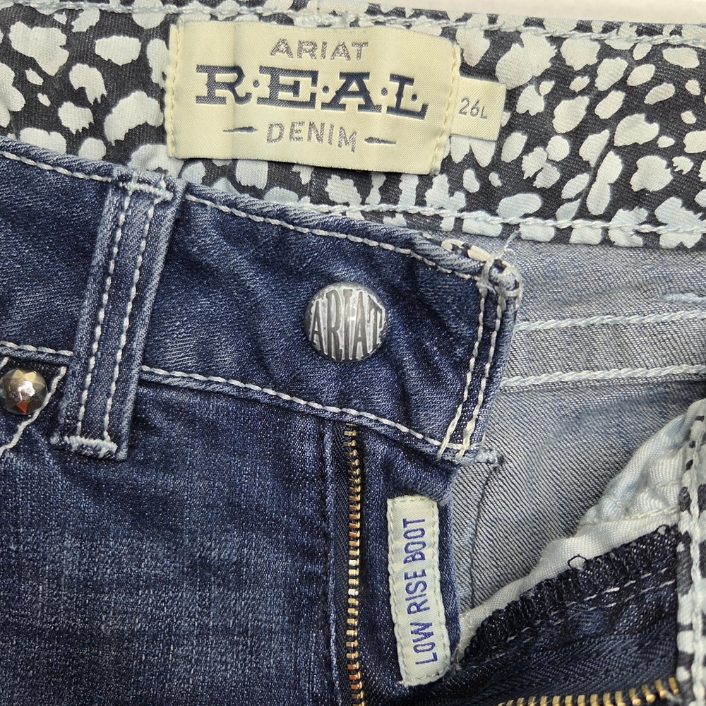 Ariat REAL Low Rise Bootcut Whipstitch Jeans Western Rodeo Y2K Women 26L 26×33.5 - Picture 8 of 11
